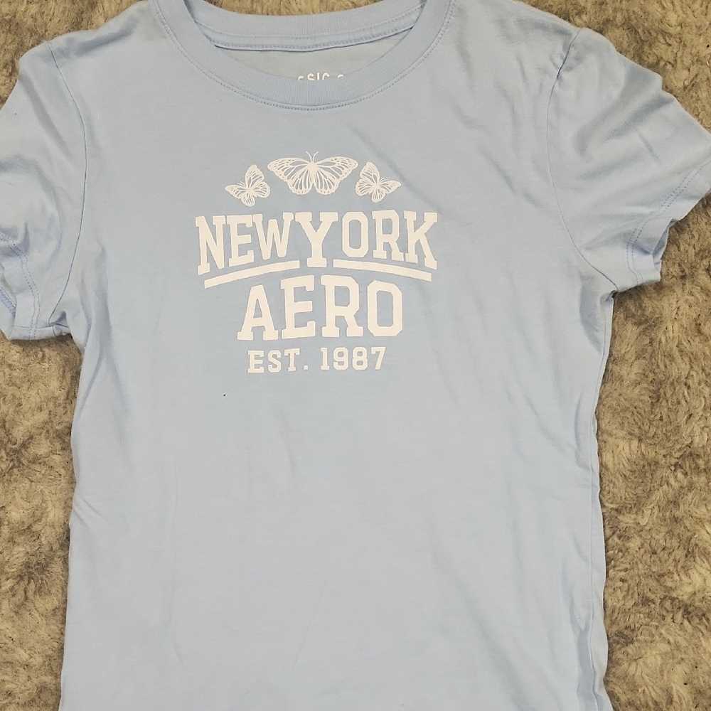 Aeropostale Blue Short Sleeve Tee New York Graphic